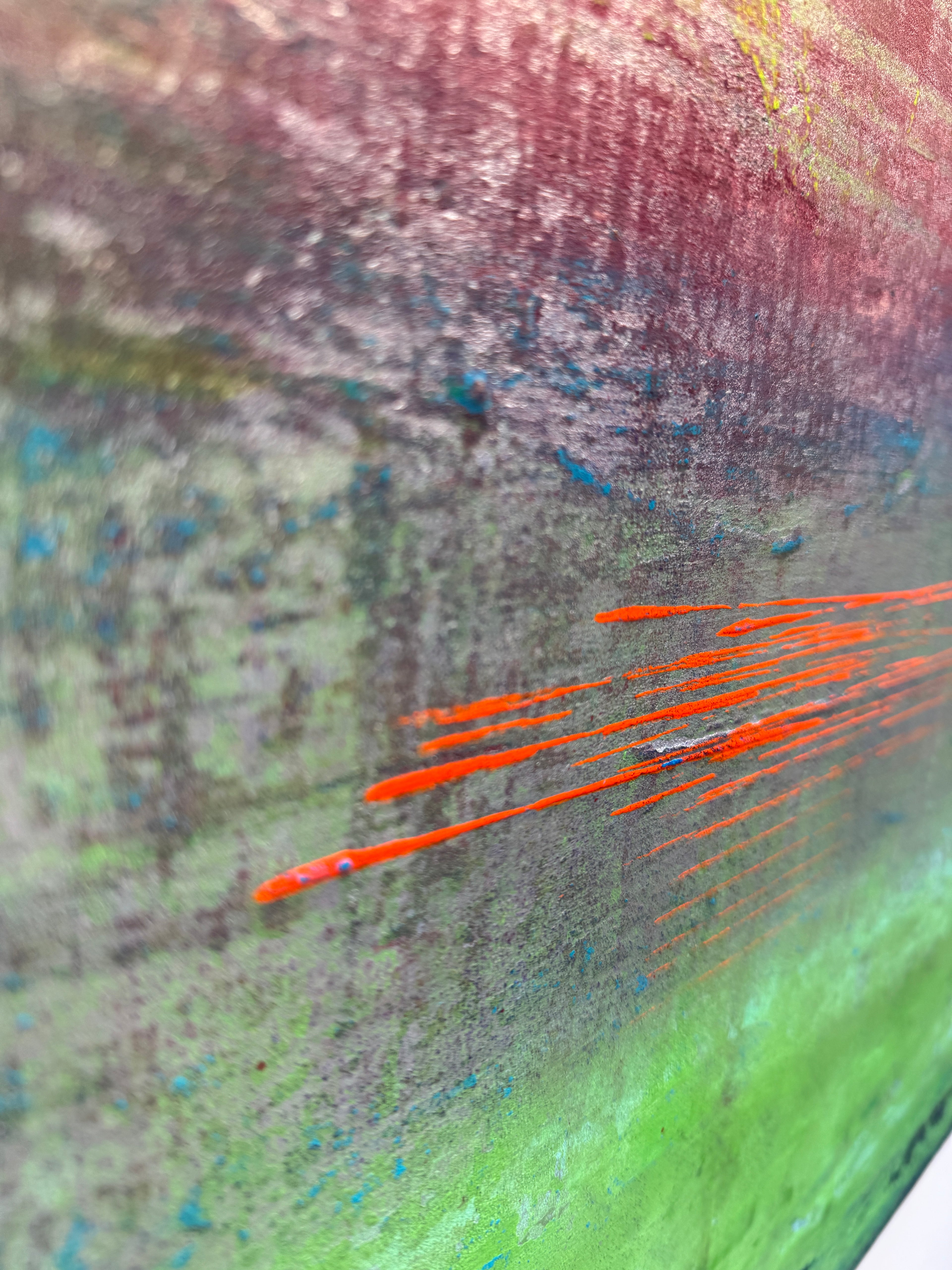 The tide in red reflections