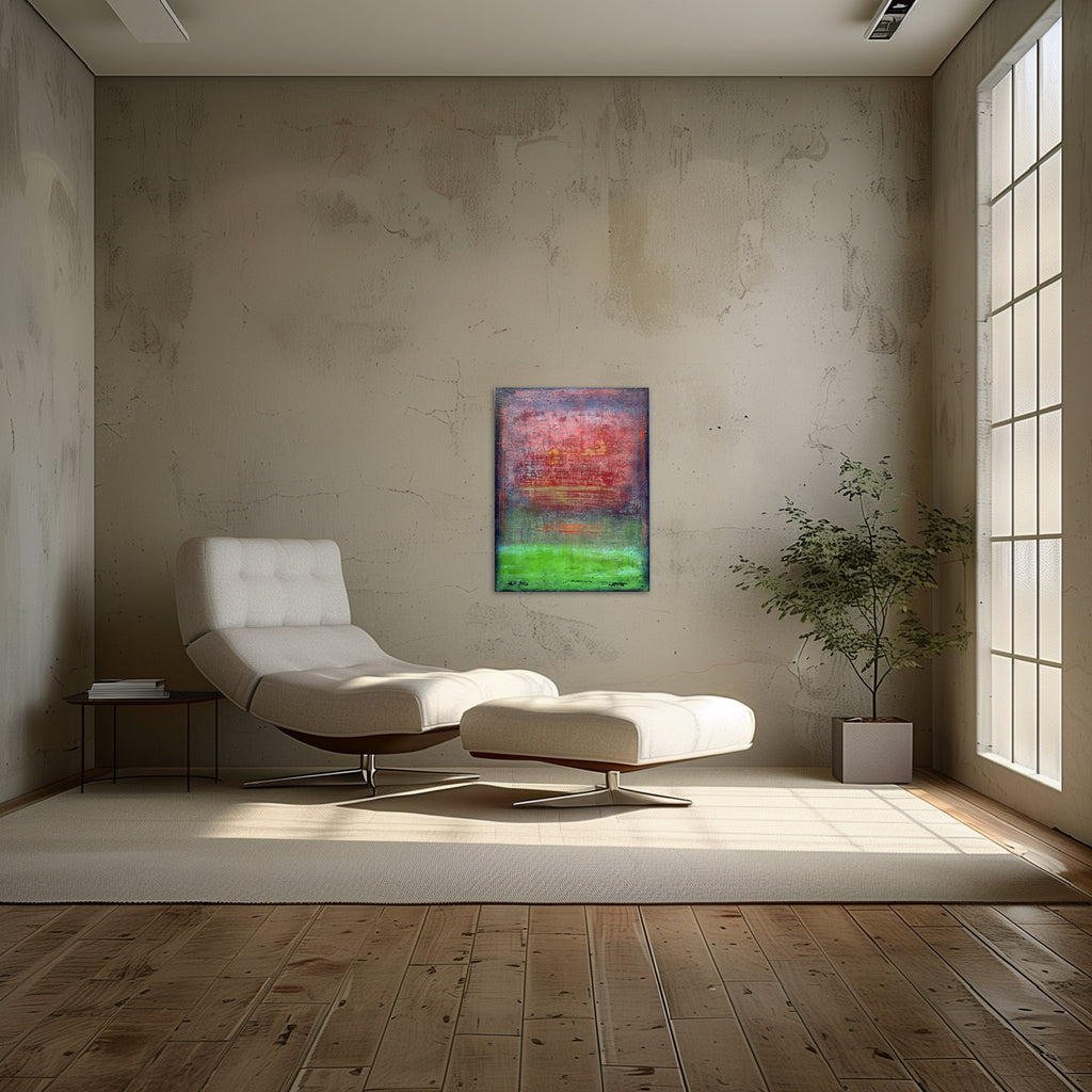 The tide in red reflections