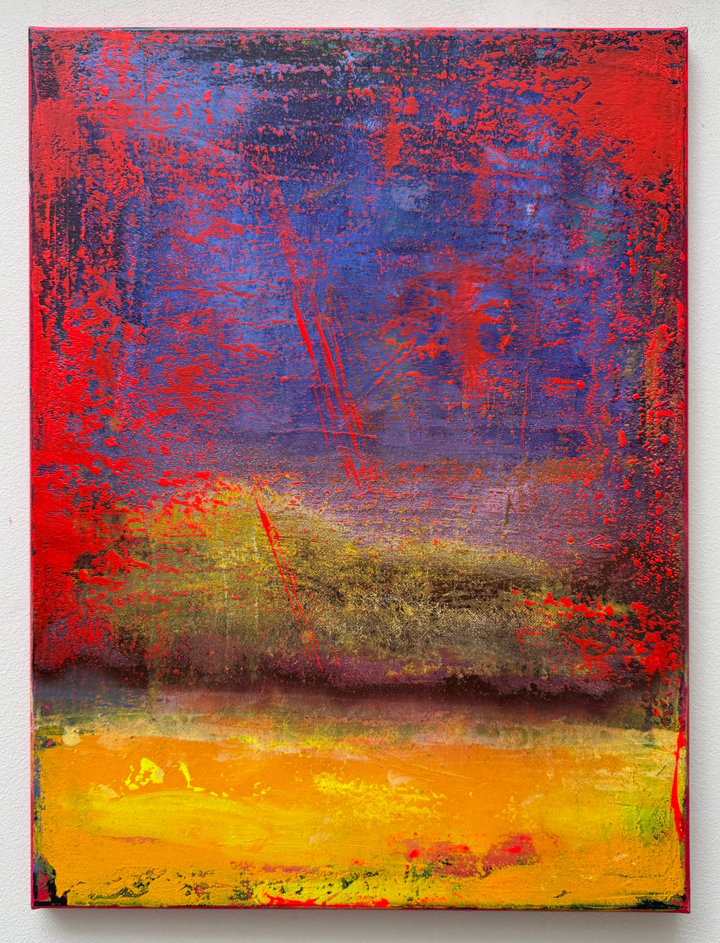 Between flame and blue Painting