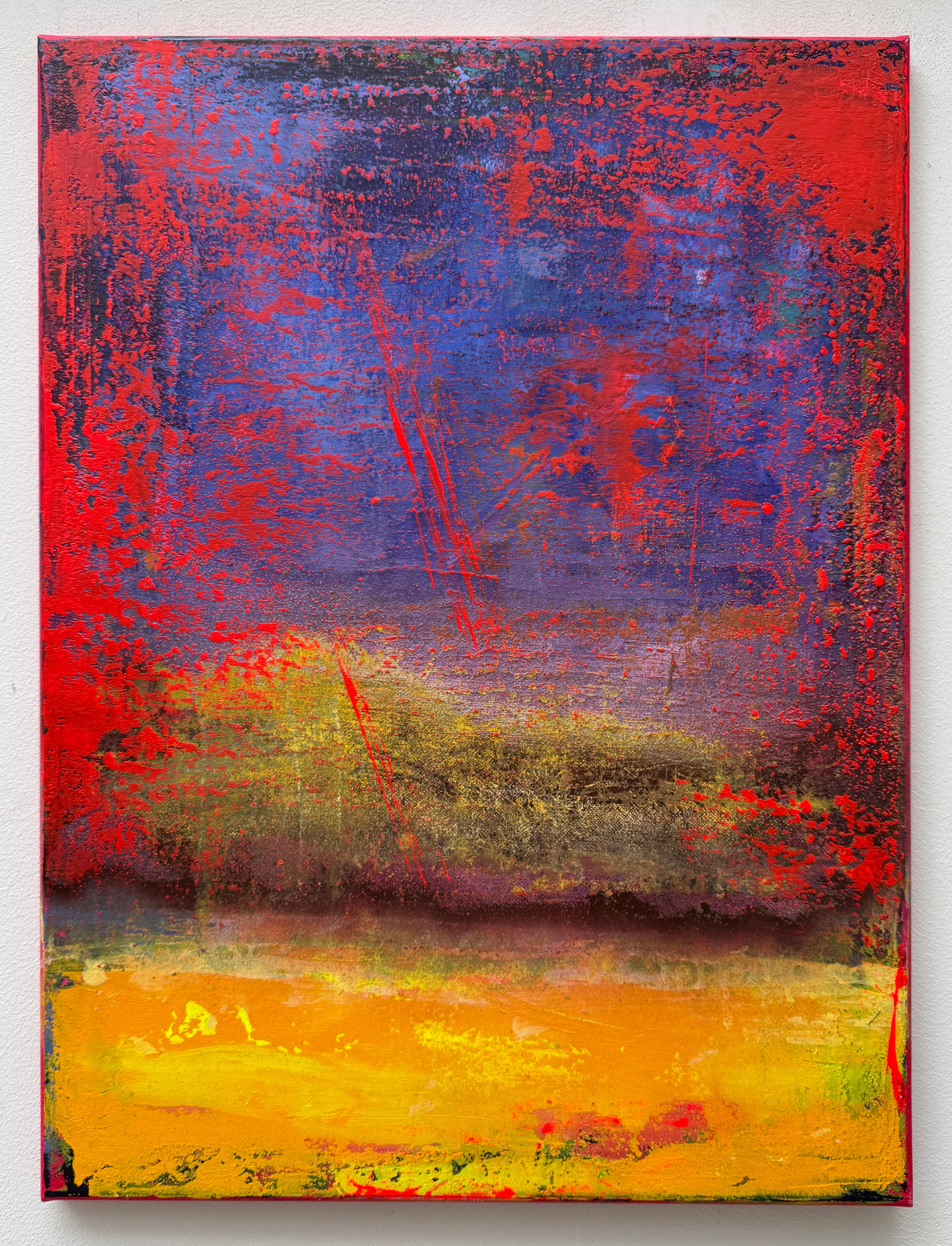 Between flame and blue Painting