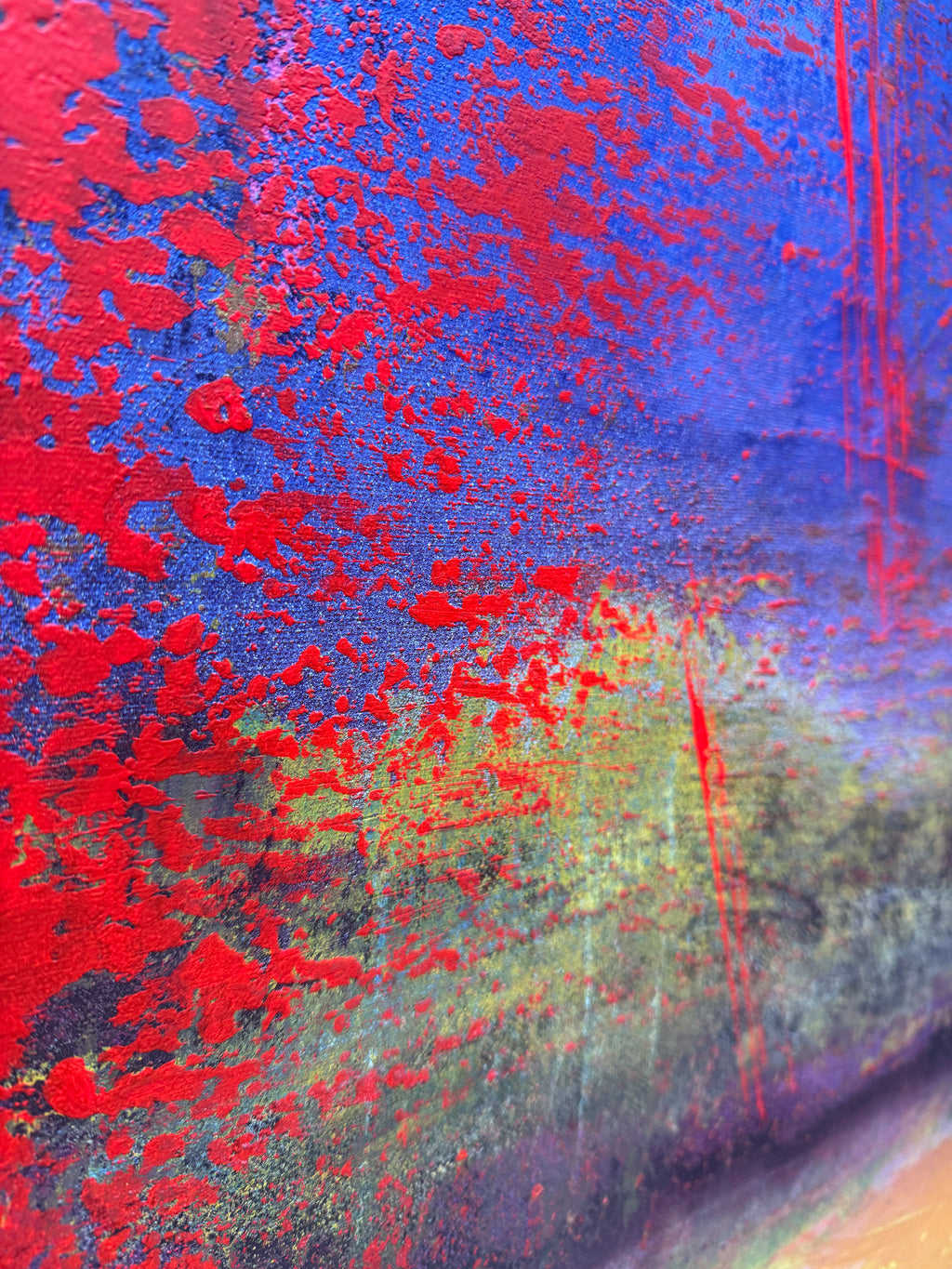 Between flame and blue Painting