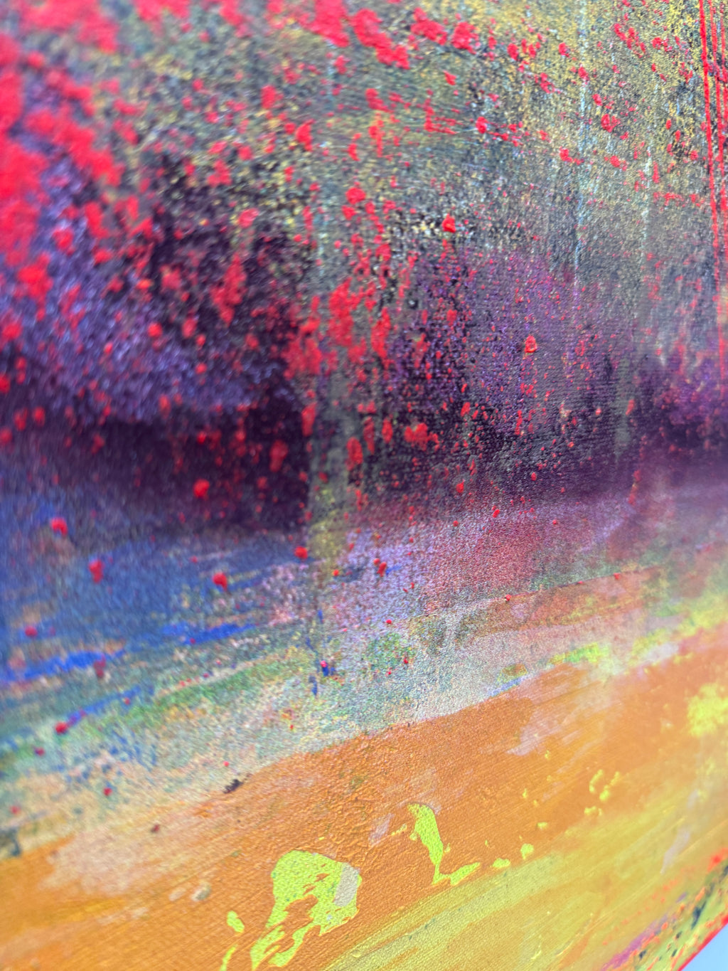 Between flame and blue Painting