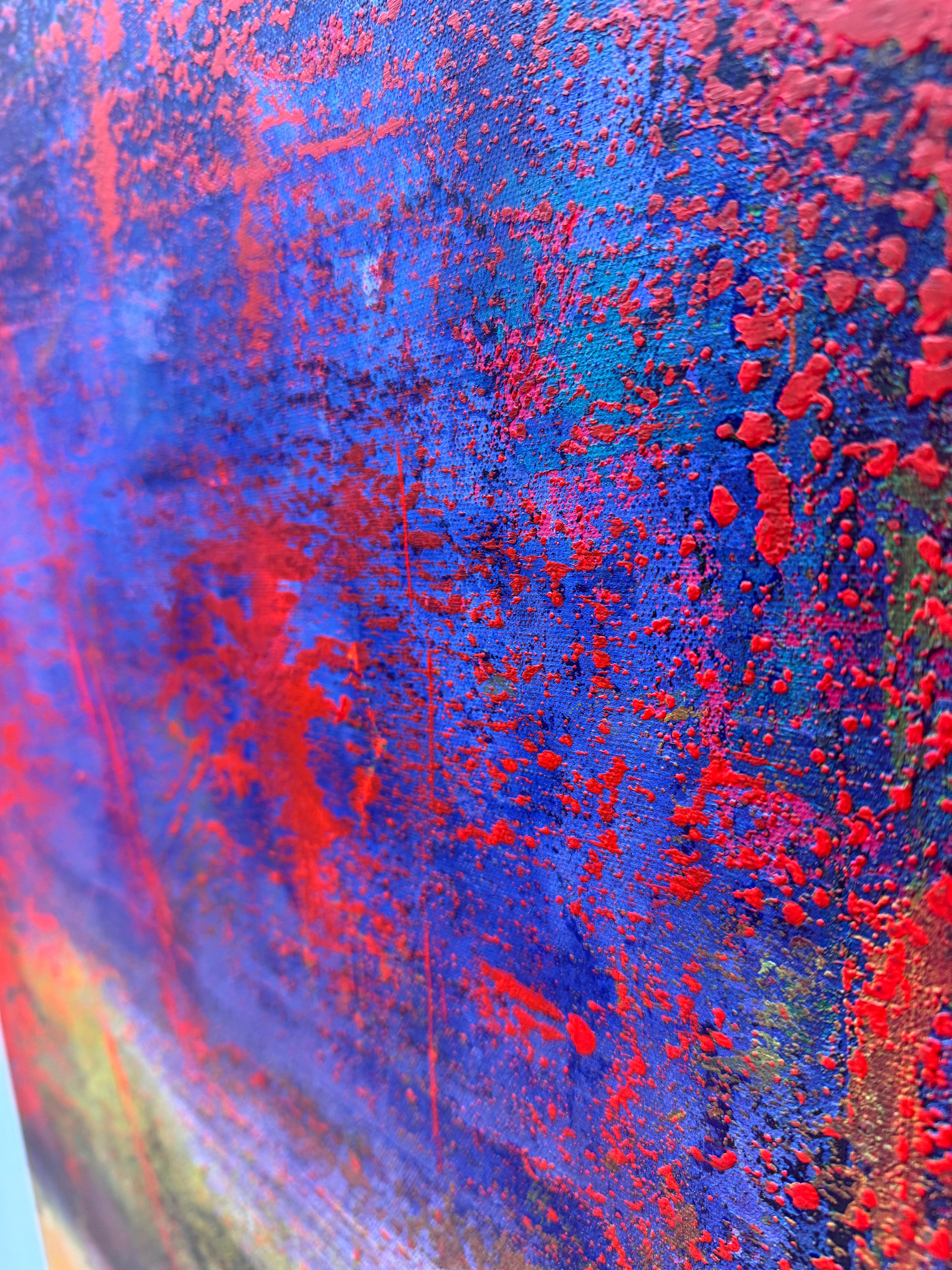 Between flame and blue Painting