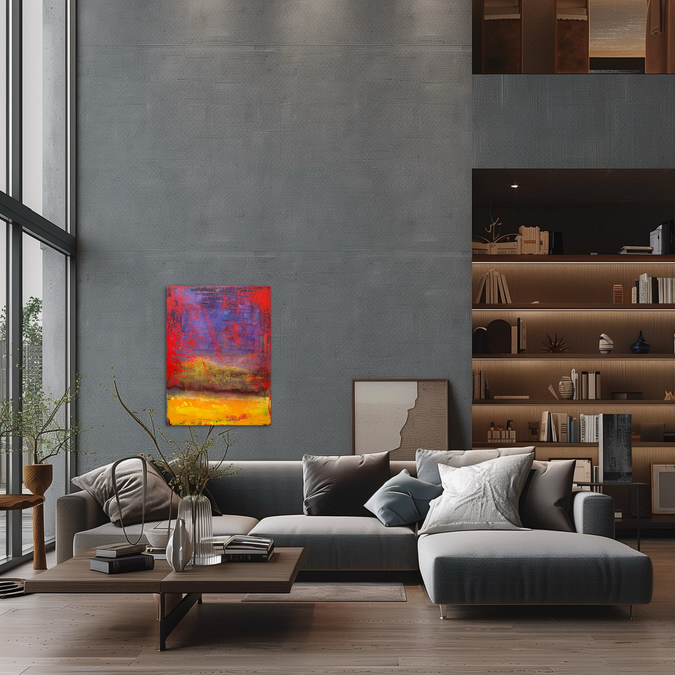 Between flame and blue Painting