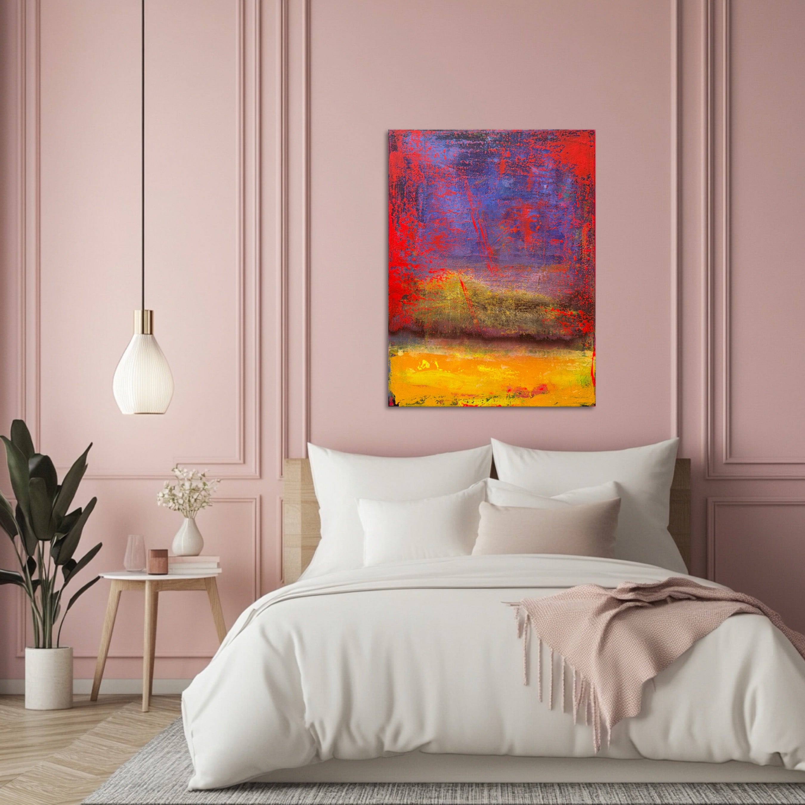 Between flame and blue Painting