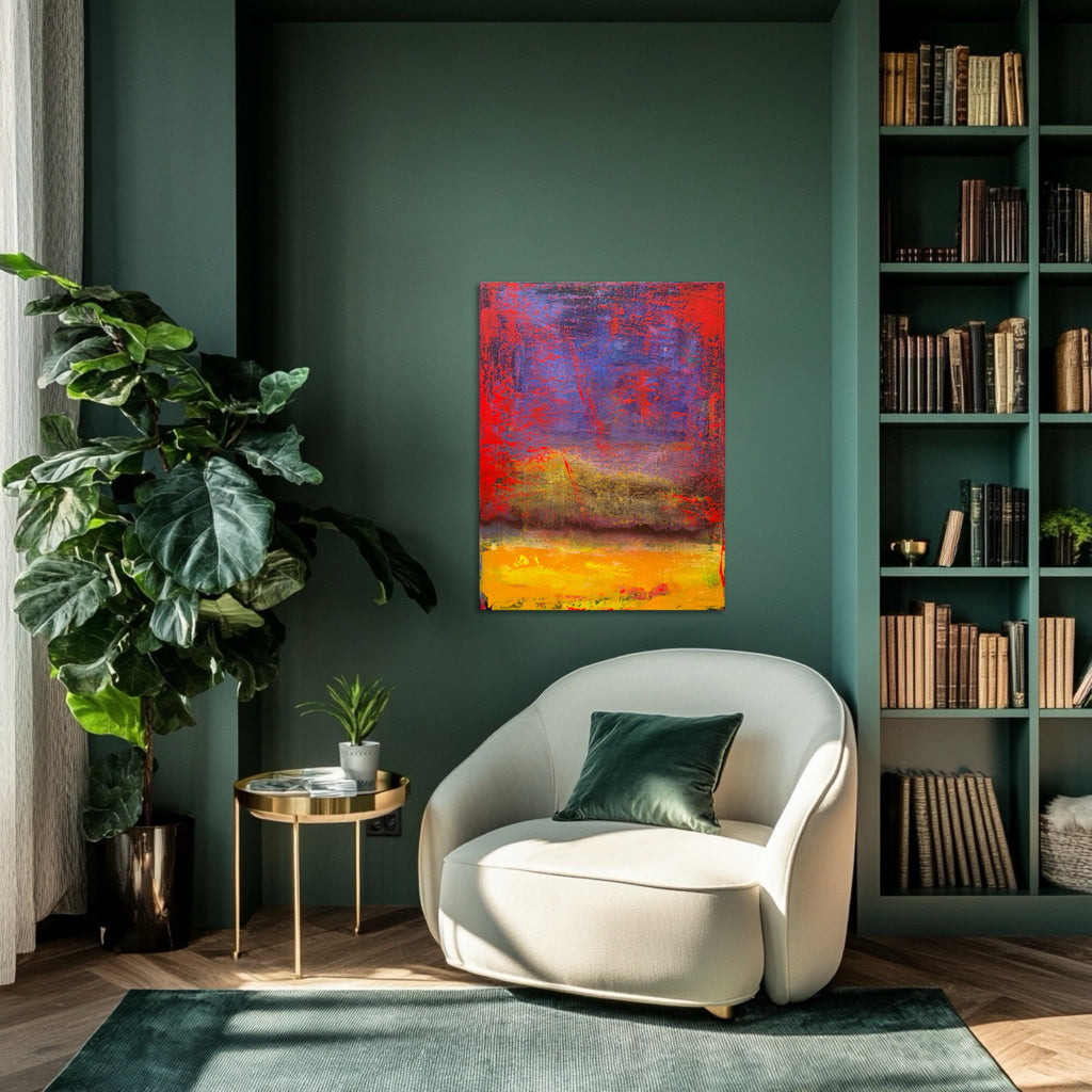 Between flame and blue Painting