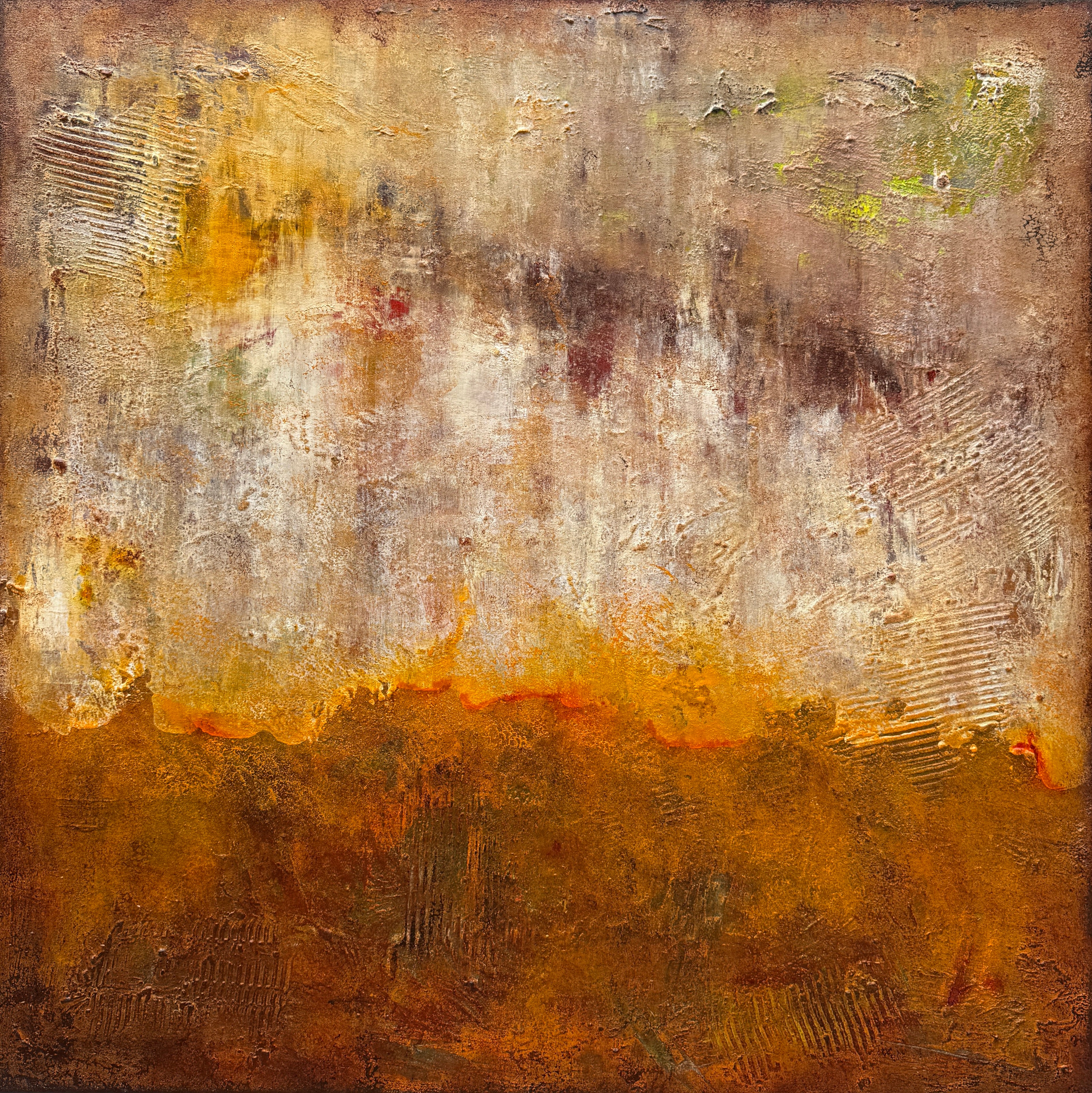 On the Edge of Fire Painting