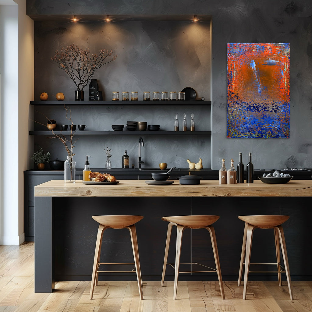 Rusty Sky, Blue Abyss Painting