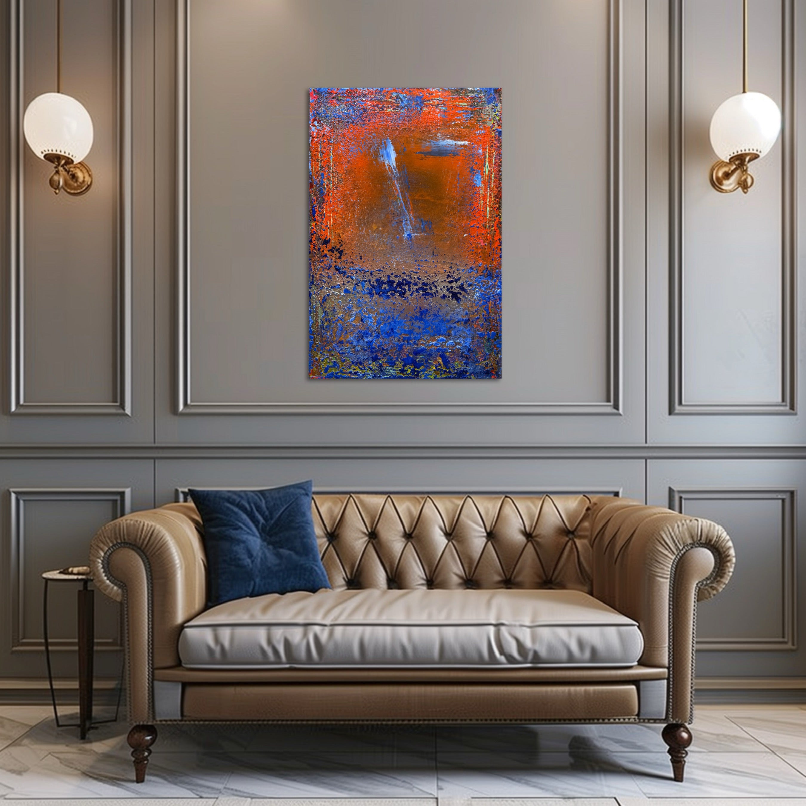 Rusty Sky, Blue Abyss Painting